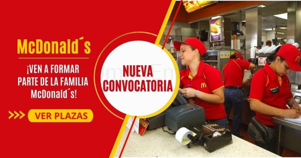 OPORTUNIDAD LABORAL EN MCDONALD'S